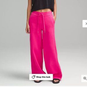 Scuba Mid-Rise Wide-Leg Pant Full Length Sonic Pink